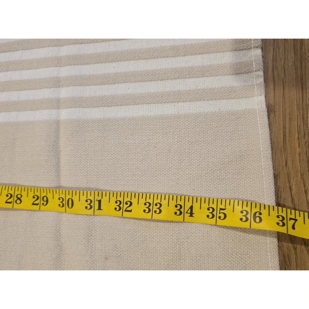Peacock Alley Beath Towel Cotton Beige Stripe Tassels Made In Turkey